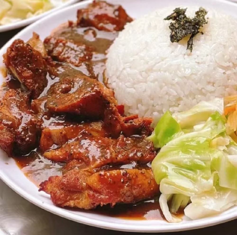 葡式黑椒脆鸡扒饭